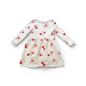 Carters Girls Size 7 Valentines Heart Long Sleeve Sweater Dress